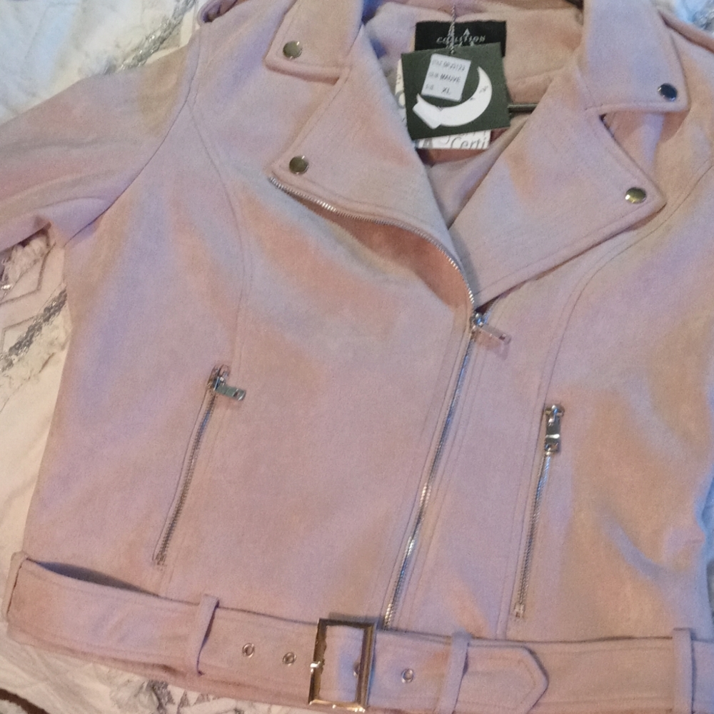 NWT, Moto Jacket, Light Pink, XL
